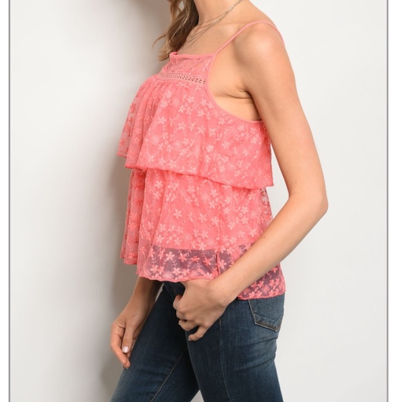 Sale! Brand new ruffled lace top - Picture 2 of 7